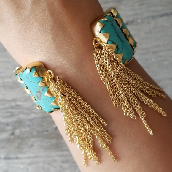 COUTURE COLLECTION TURQUOISE CUFF - Picture 2 of 3
